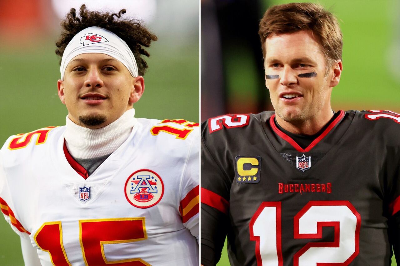 Patrick Mahomes busca su segundo título, Tom Brady quiere su séptimo anillo de campeón.