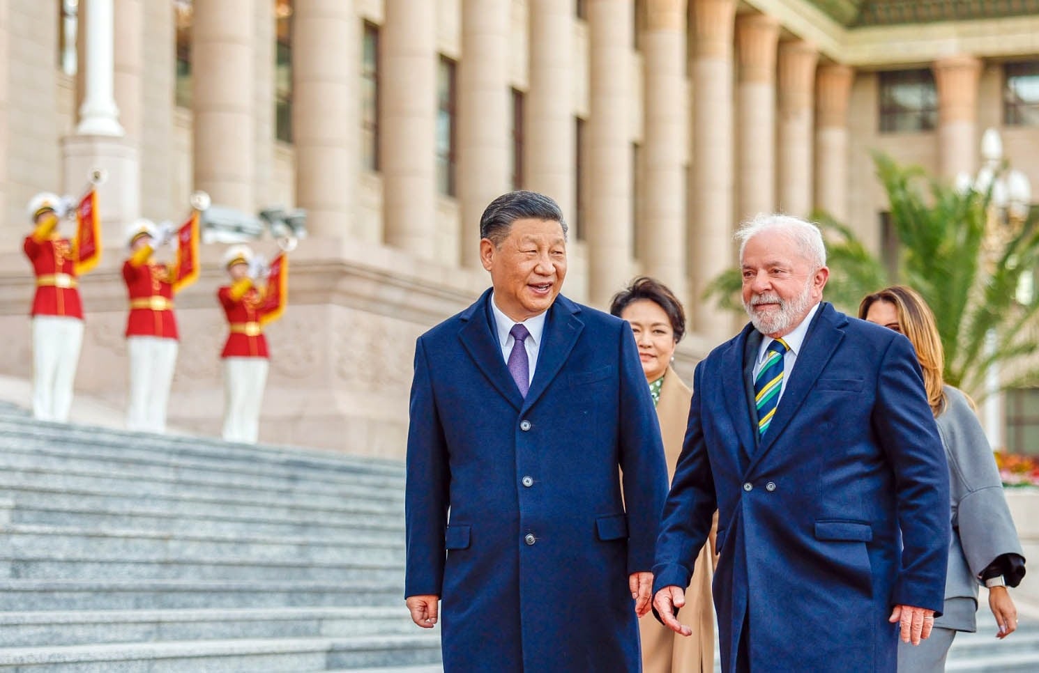 El presidente de China recibió a su par brasileñoen Beijing.