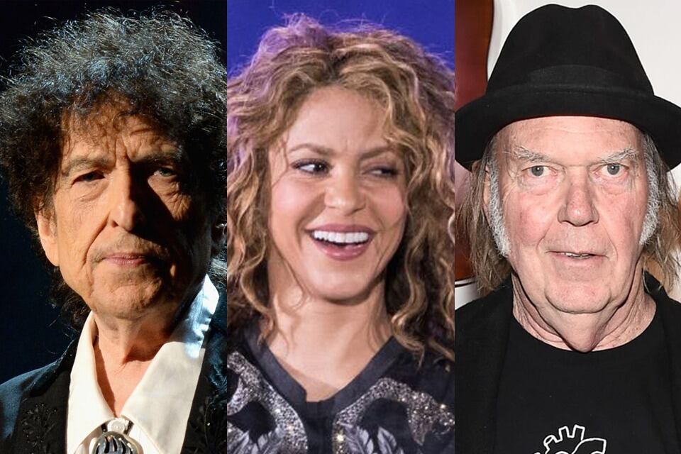 Dylan, Shakira y Young vendieron sus catálogos a Hipgnosis Song Fund.