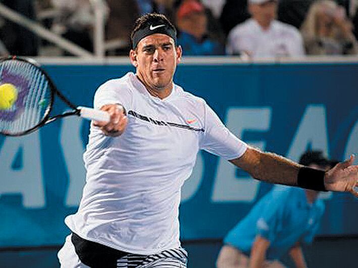 Juan Martín Del Potro tuvo otro duro partido frente al sacador Querrey. 