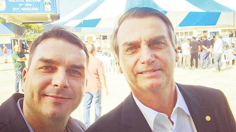 Flavio Bolsonaro, el mayor de los cinco hijos del mandatario Jair Bolsonaro.