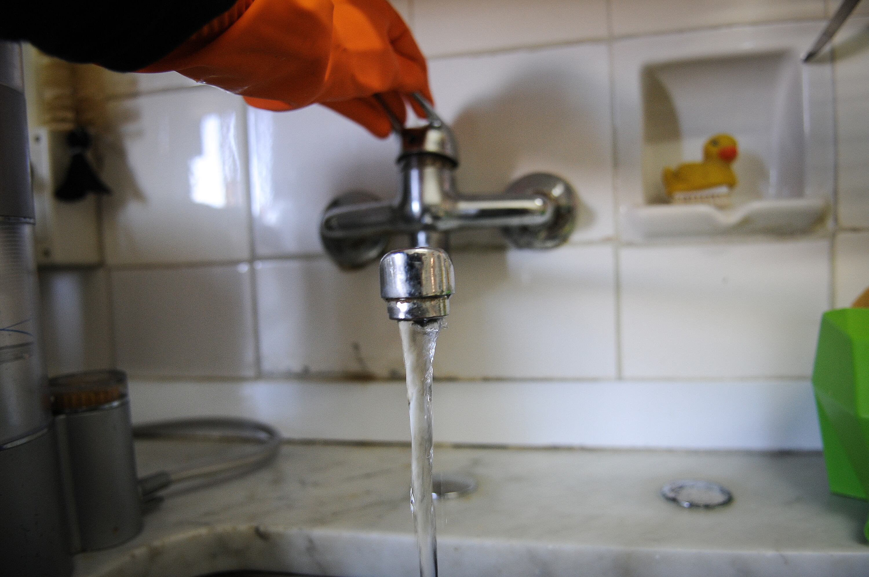 "El agua es un derecho humano".