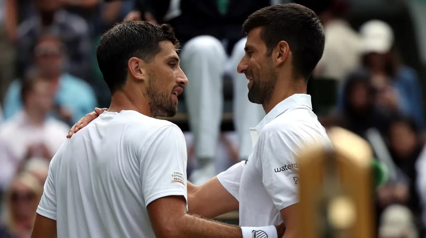 Pedro Cachín perdió ante Djokovic en Wimbledon