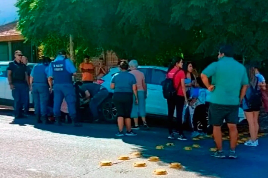 El auto donde los padres dejaron a su hijo durante seis horas.