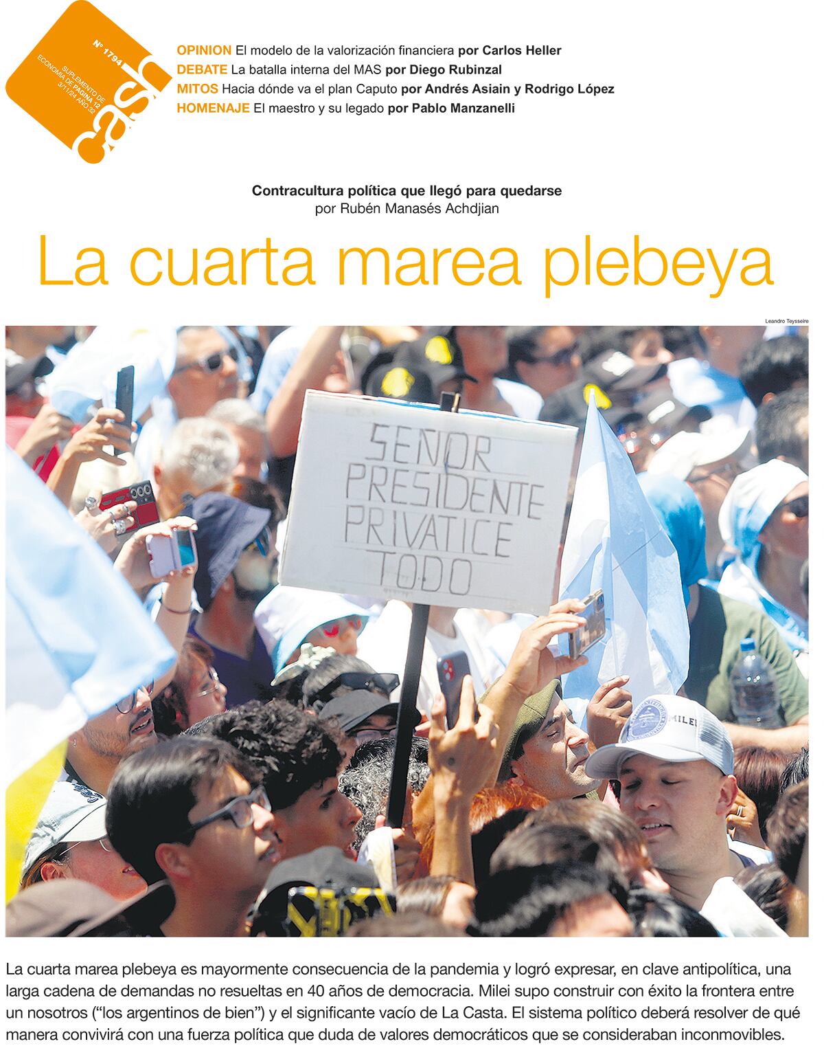 La cuarta marea plebeya - 01/11/2024