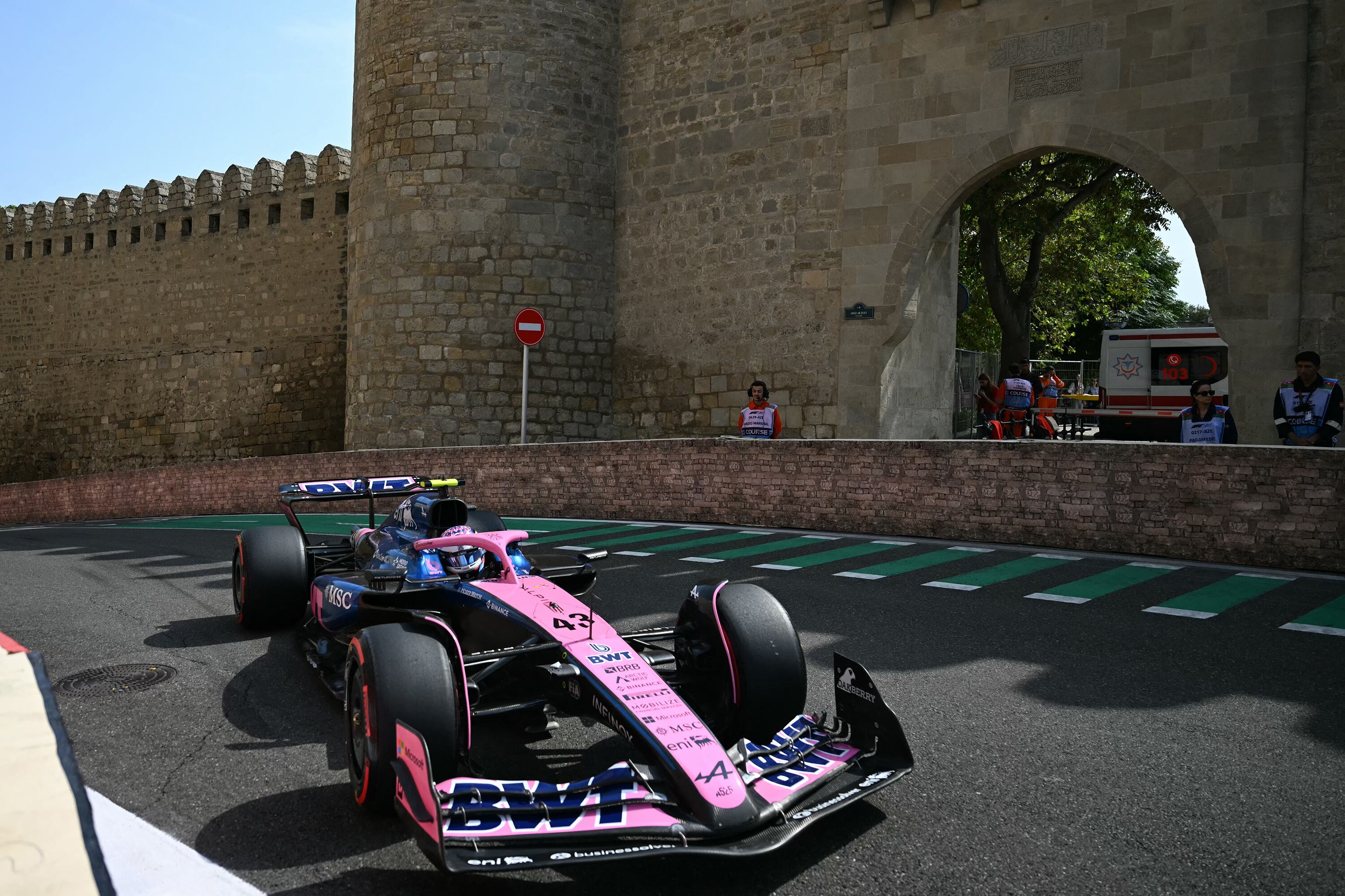 Colapinto, en el circuito de Bakú