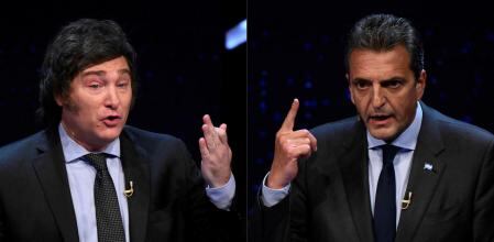 Sergio Massa y Javier Milei.