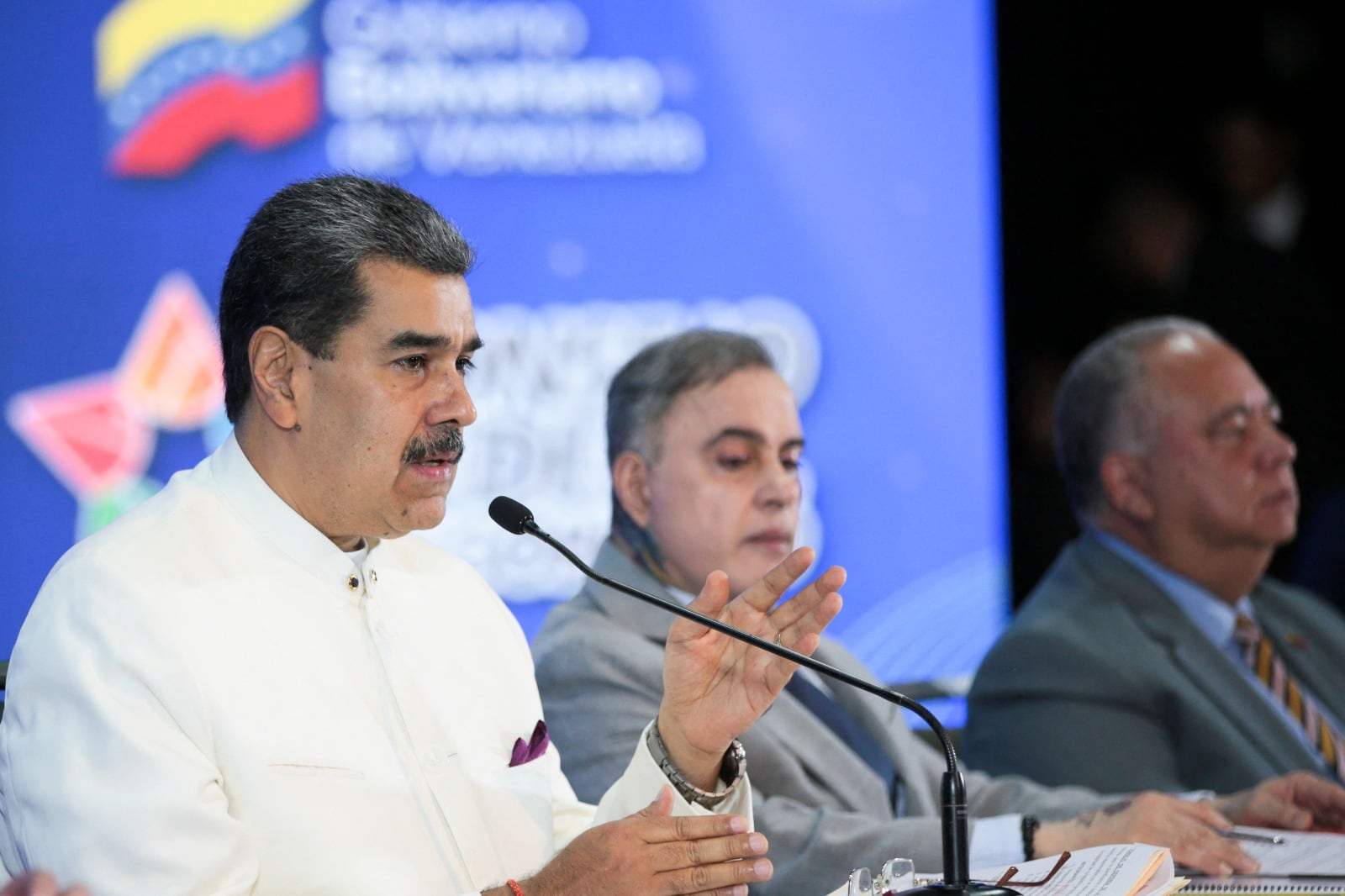 El presidente Nicolás Maduro en el Palacio de Miraflores.