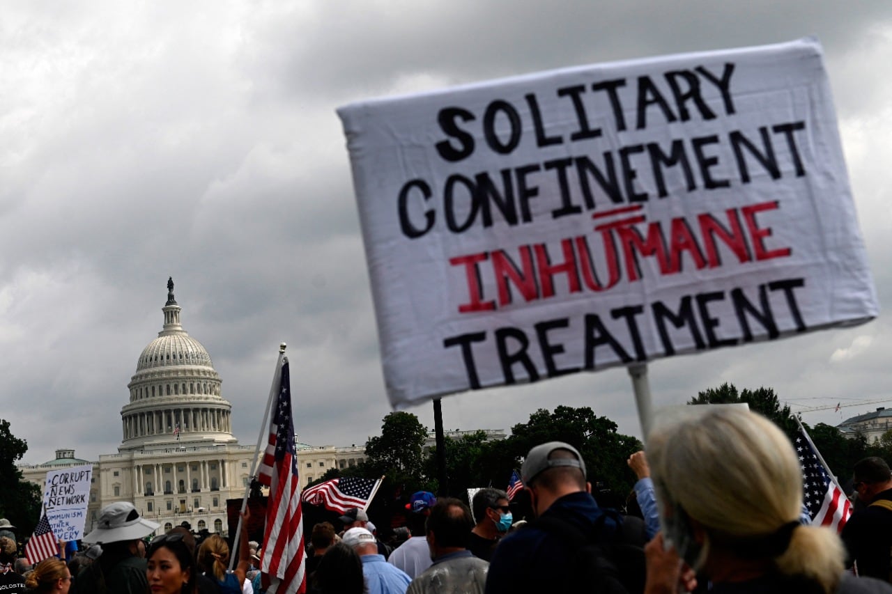 Los manifestantes pidieron la libertad de los asaltantes.