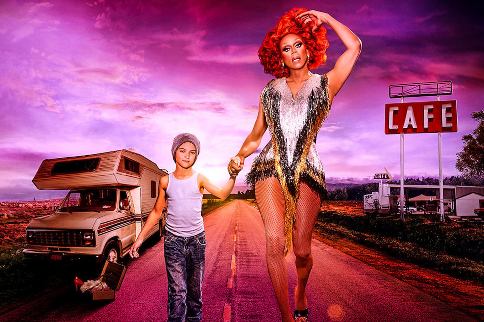 RuPaul protagoniza la serie de ficción AJ and the Queen junto a la niña Izzy G.
