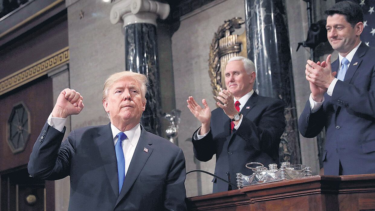 Trump dio su primer discurso sobre el Estado de la Unión la noche del martes.