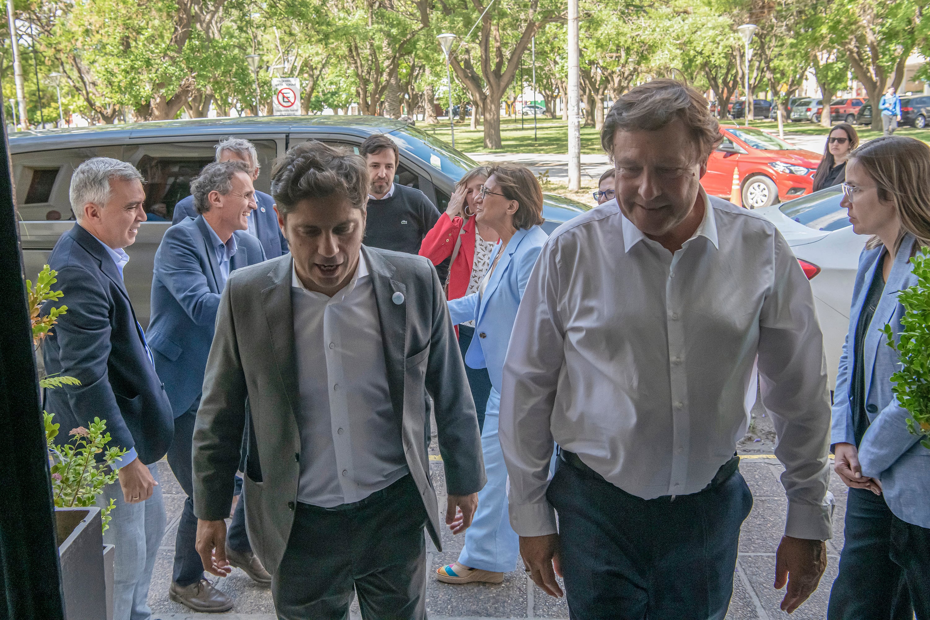 Los gobernadores Kicillof y Weretilneck reunidos en Viedma.
