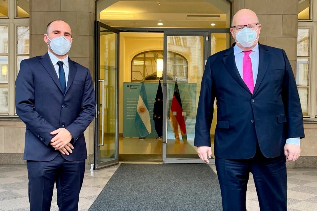 Guzmán con Altmaier en la sede del ministerio alemán.