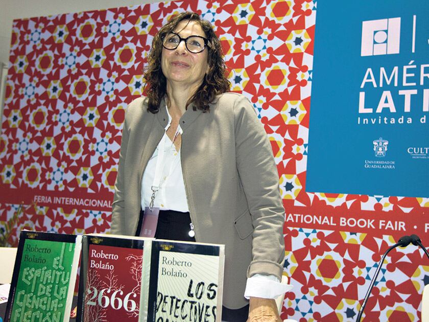 Carolina López, albacea literaria de Bolaño, con quien estuvo casada y tuvo dos hijos.