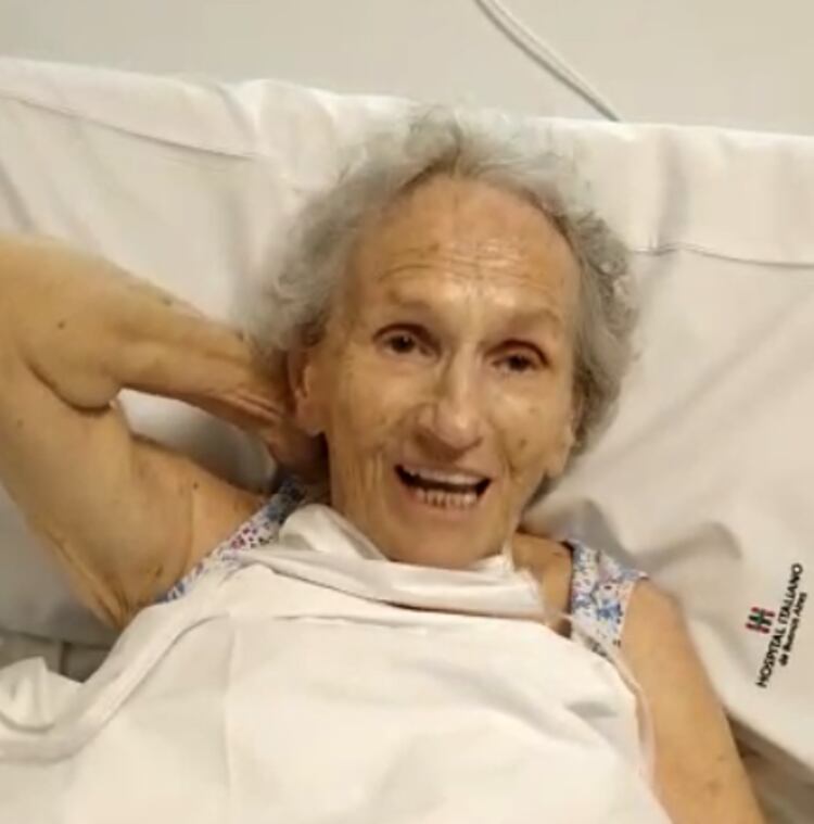 Lita Boitano habla desde el Hospital Italiano.