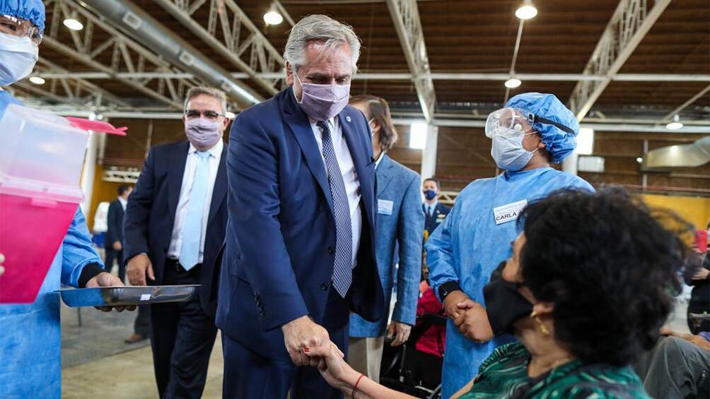 Presidente Alberto Fernpandez en su visita a Catamarca en el Nodo Predio Ferial.