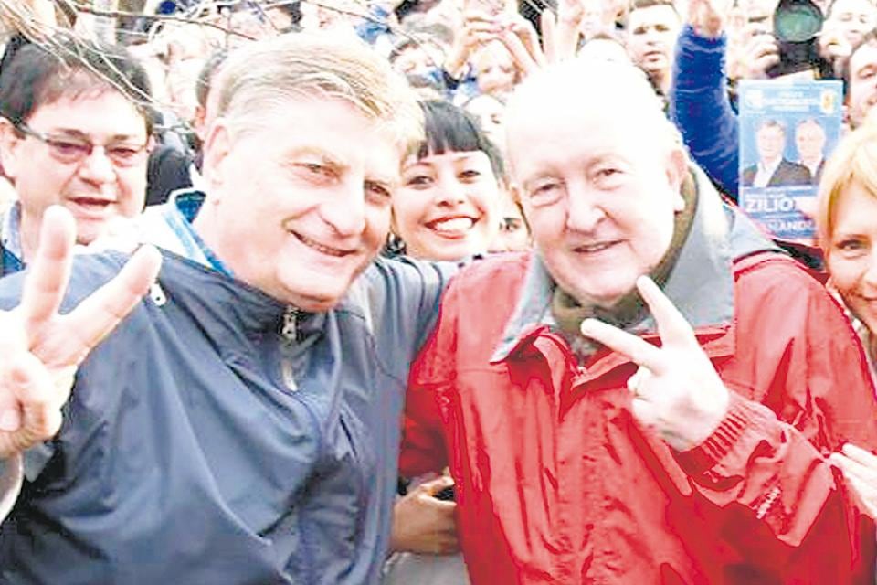 Ziliotto y Verna en una imagen de 2019, cuando el peronismo se impuso en las elecciones.
