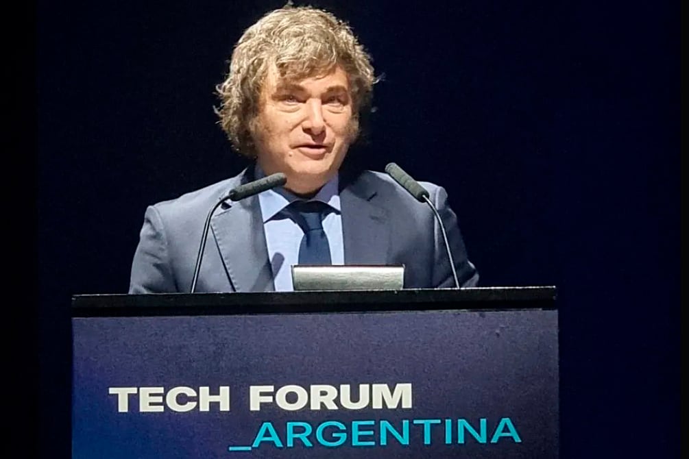 Javier Milei en Tech Forum en octubre de 2024.