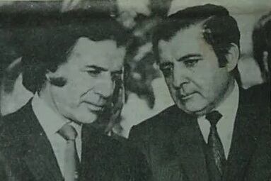 Carlos Menem junto a Julio Corzo, en 1989.