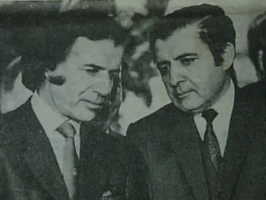 Carlos Menem junto a Julio Corzo, en 1989.