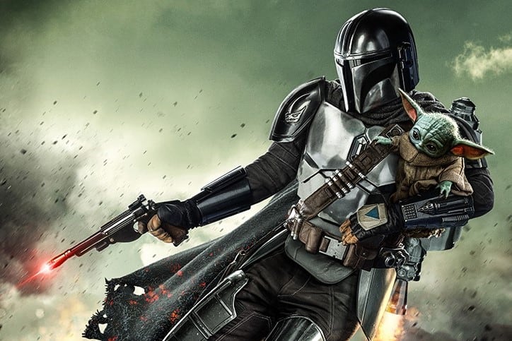 El póster de "The Mandalorian" muestra a Din Djarin Baby Yoda (Foto: @disneyplusla).