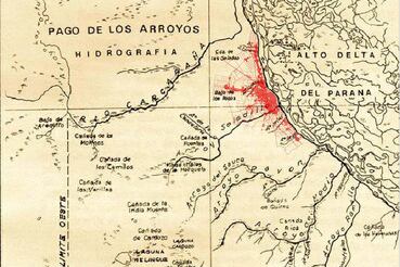 El mapa que ilustra la portada de esta edición conjunta de Baltasara Editora.