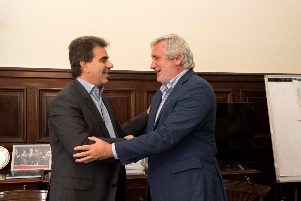 El Procurador General bonaerense Julio Conte-Grand y el exministro de Seguridad de la Provincia de Buenos Aires Cristian Ritondo.