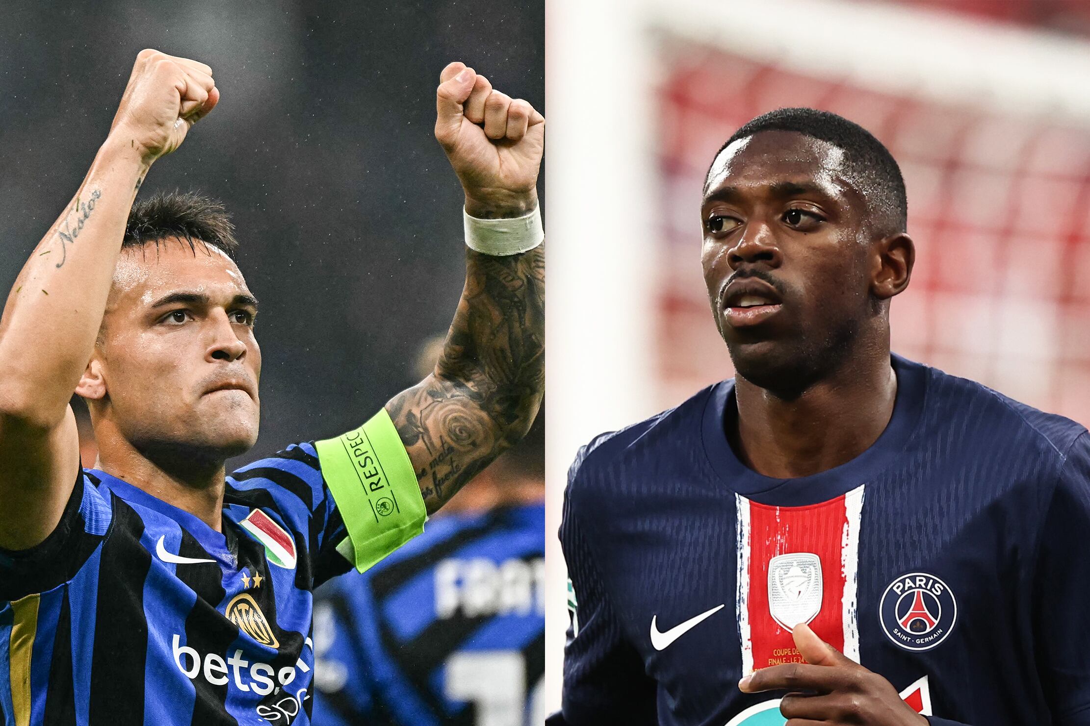 Lautaro y Dembélé, referentes y goleadores de los finalistas 