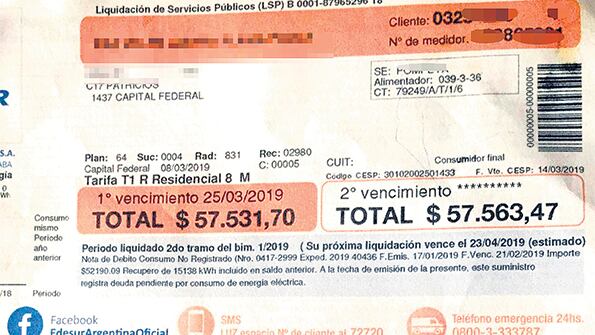Cambios de categoría de un mes a otro que inflan el cargo fijo y el precio final.