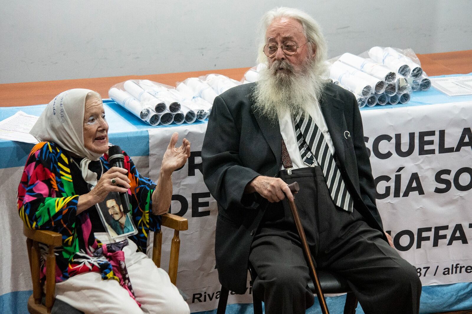 Alfredo Moffat con Nora Cortiñas