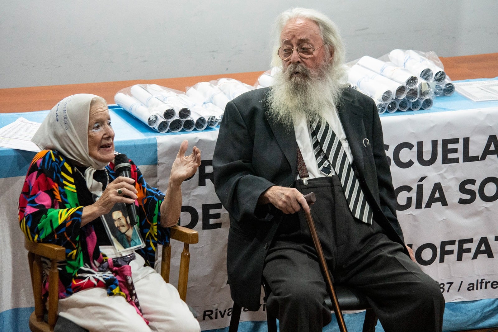 Alfredo Moffat con Nora Cortiñas