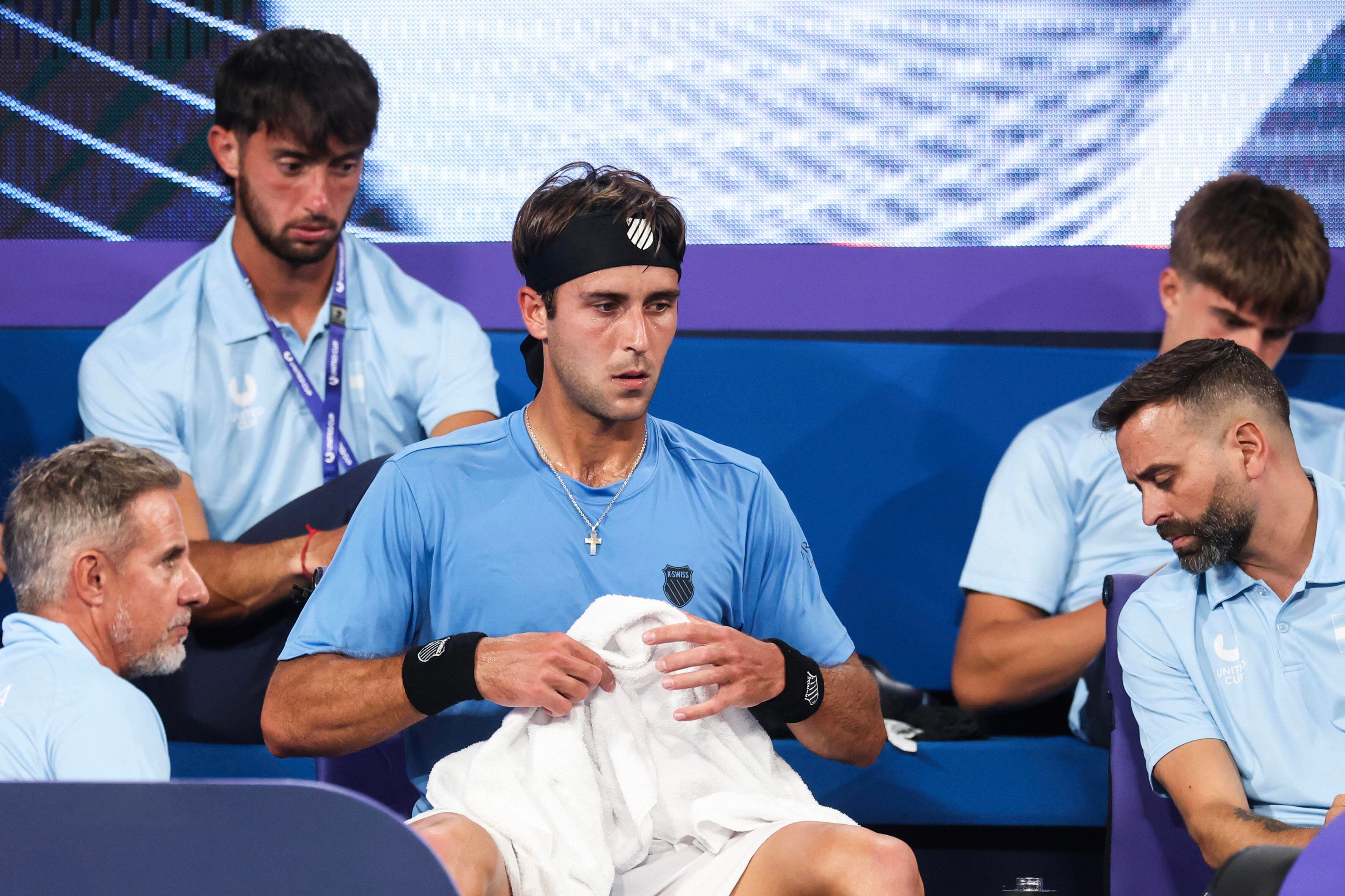 El platense Etcheverry sumó dos triunfos y dos derrotas en la United Cup, entre singles y dobles.
