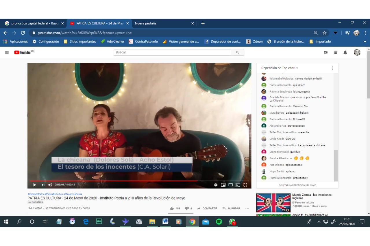La Chicana tocó “El tesoro de los inocentes”, del Indio Solari.