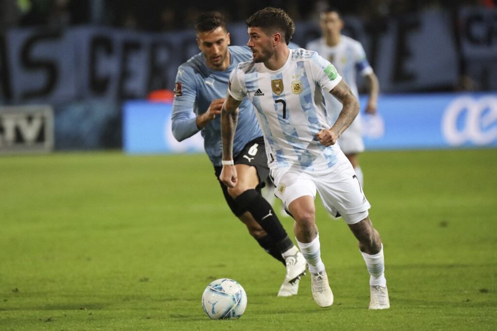 Rodrigo De Paul, la gran figura de los últimos partidos, estuvo impreciso. Perdió 16 pelotas