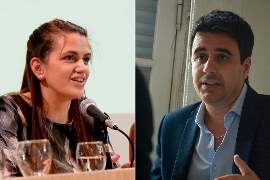 La secretaria de Movilidad Eva Jokanovich y el concejal Eduardo Toniolli.