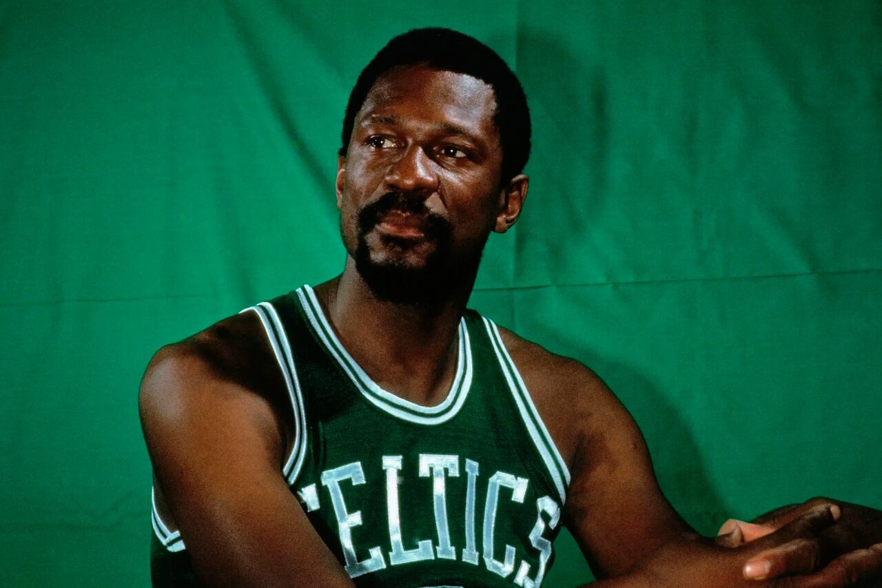 Bill Russell con la casaca de los Boston Celtics. Historia pura
