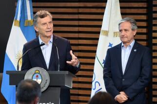 Macri junto a Ibarra en el acto de relanzamiento del INAP.