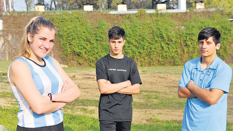 Saputo, Cuello y Arregui durante la entrevista con Líbero en el Cenard.