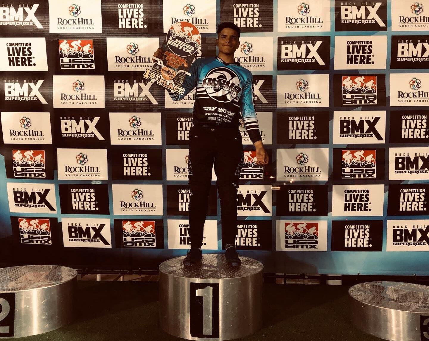 En el podio del Big National. 