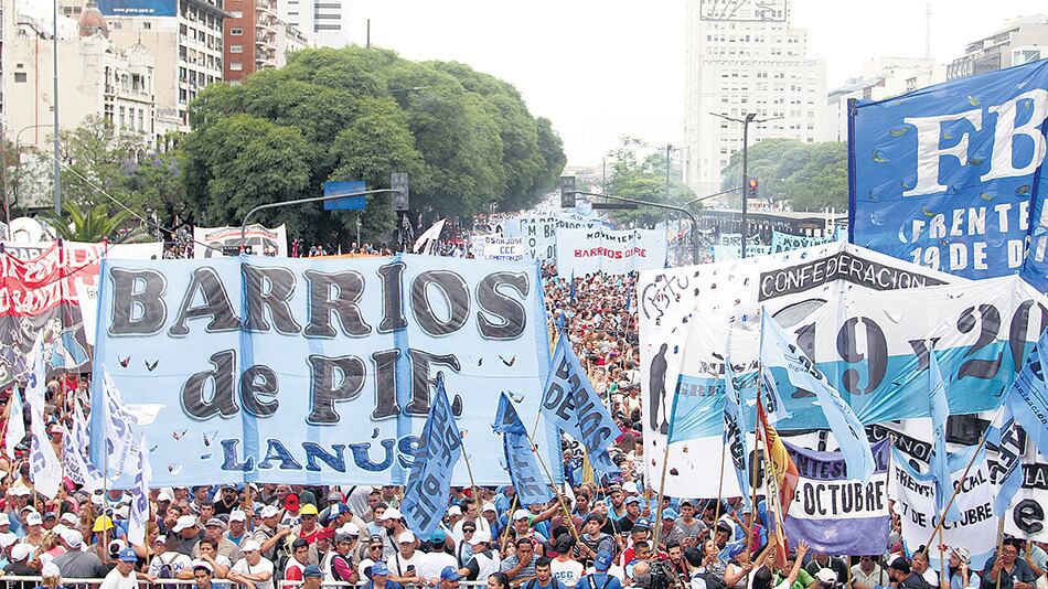 Los movimientos sociales reclamaron durante todo 2018 contra las políticas de ajuste del gobierno de Cambiemos.