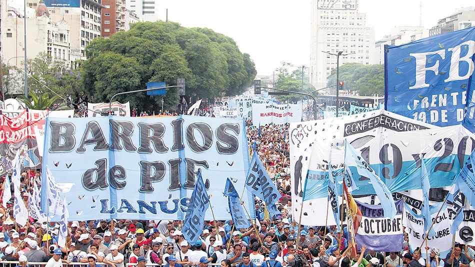 Los movimientos sociales reclamaron durante todo 2018 contra las políticas de ajuste del gobierno de Cambiemos.