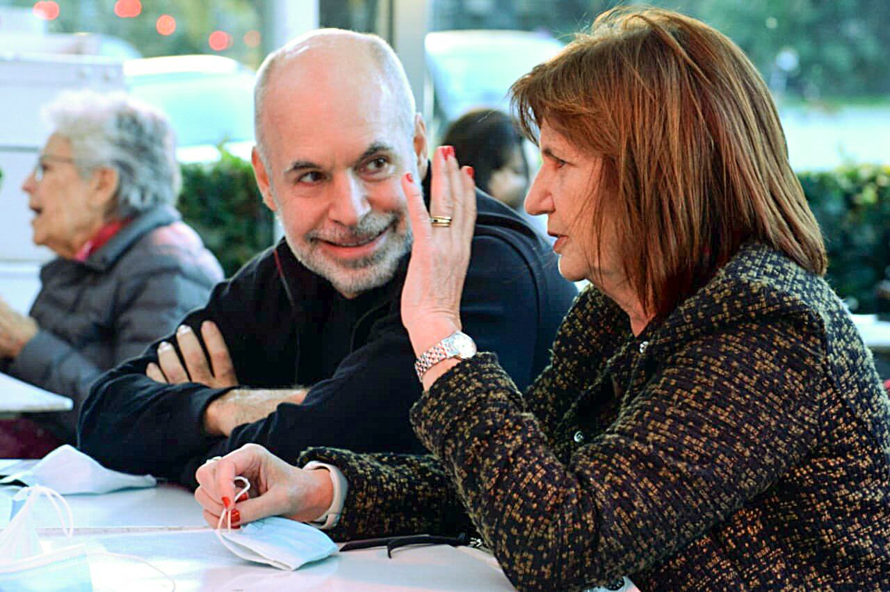 Larreta y Bullrich durante la campaña de las PASO.