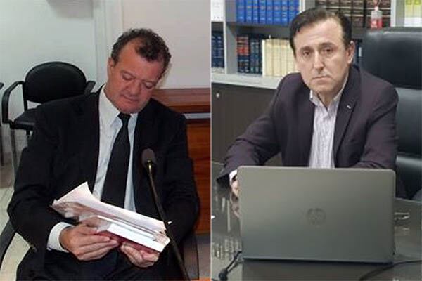 El abogado y conjuez Palud denunciado y el denunciante juez federal Alurralde.