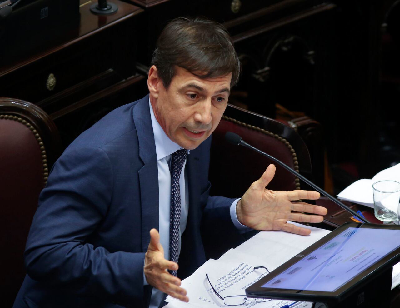 Luis Naidenoff, presidente del interboloque del Juntos por el Cambio en el Senado.