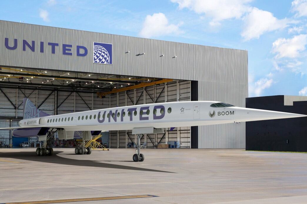 Un prototipo de la empresa que diseña el nuevo avión supersónico. 