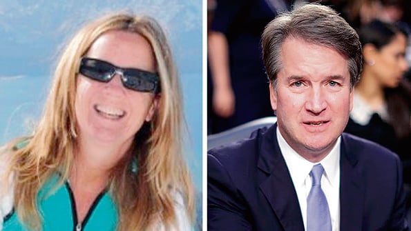 Ford y Kavanaugh, protagonistas de una batalla política en el comité judicial del Senado.