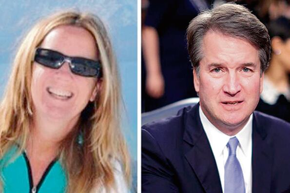 Ford y Kavanaugh, protagonistas de una batalla política en el comité judicial del Senado.