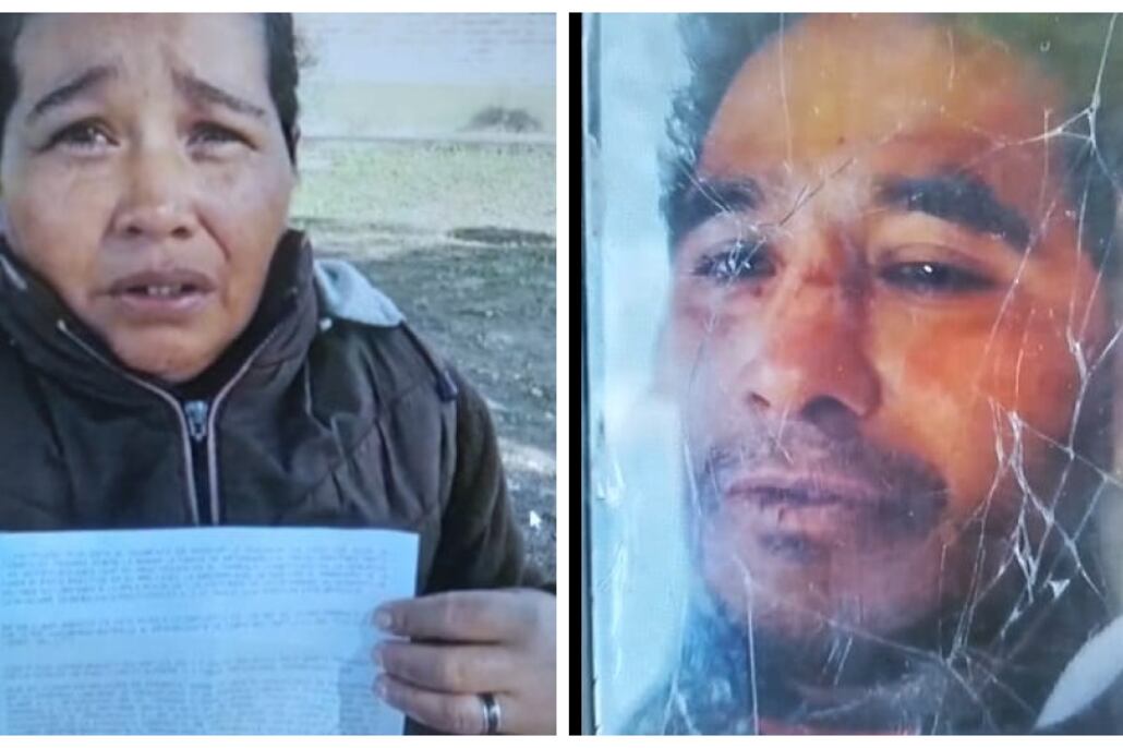 Paola Contreras, copia de la denuncia en mano. Y el trabajador agredido.