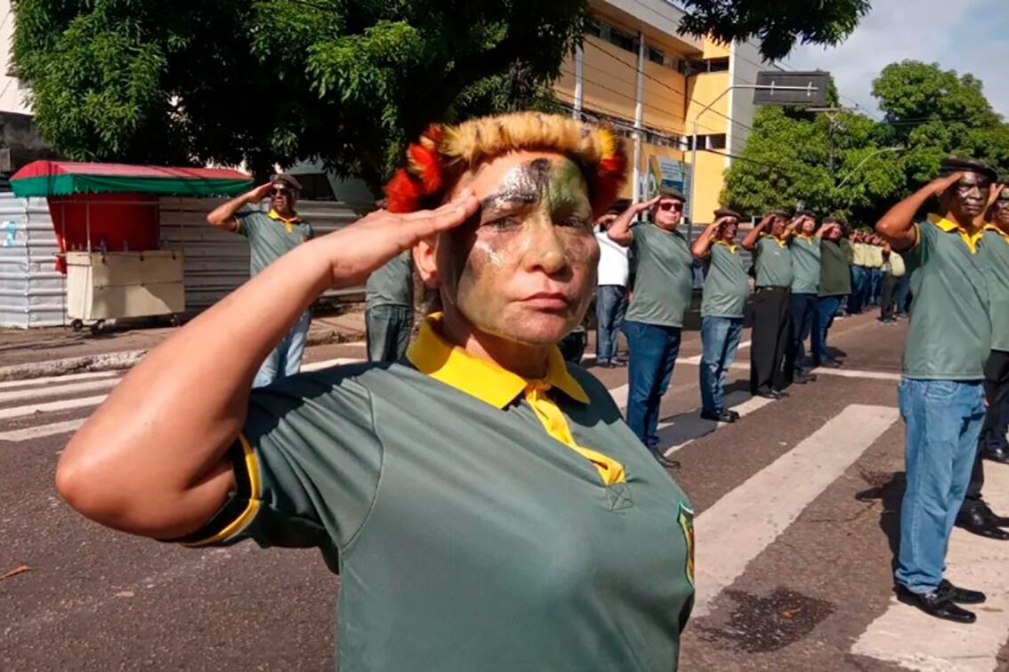 la indígena militar Silvia Waiãpi, acusada de "incitación pública al crimen".