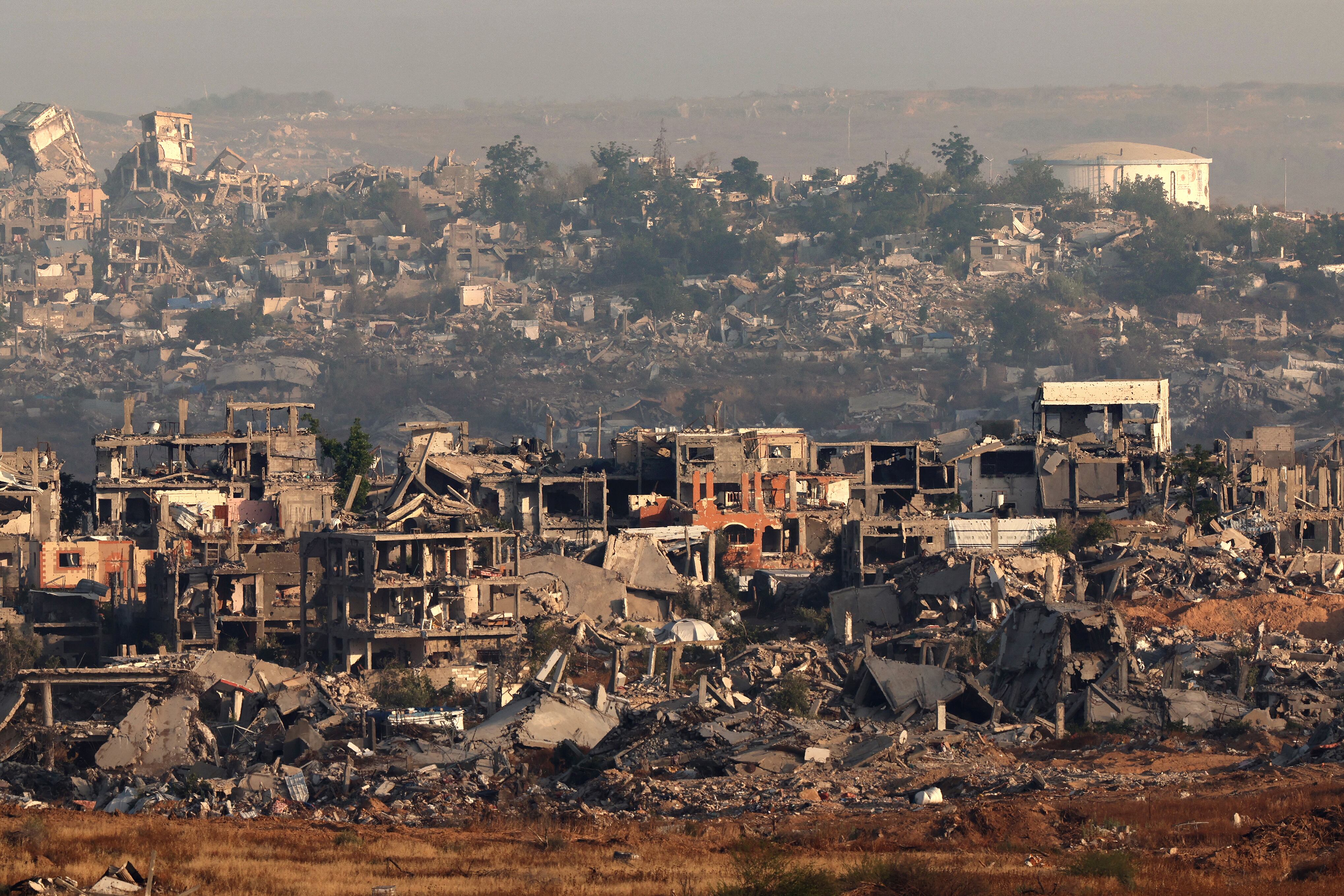 El estado de las casas en Gaza.